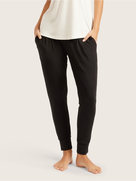 BOODY Pants - Boody Downtine Lounge Pants in Black Size Small in Heavyweight Bamboo Jersey